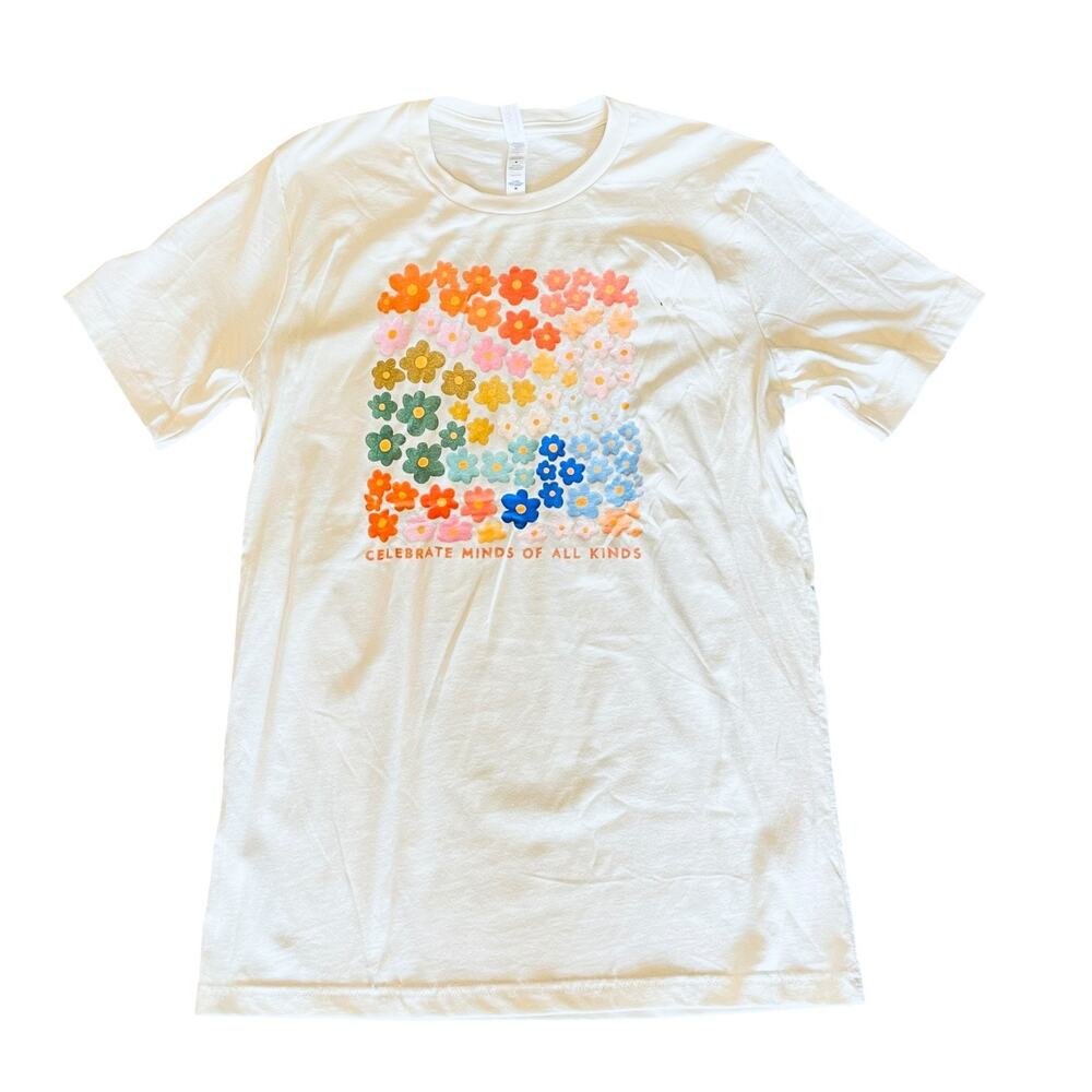 NEW Bella Canvas Graphic T SHIRT Women's MED TEE 100% Cotton Minds Of All Kinds